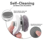 Eronia FurEase™ Self-Cleaning Stainless Steel Pet Brush