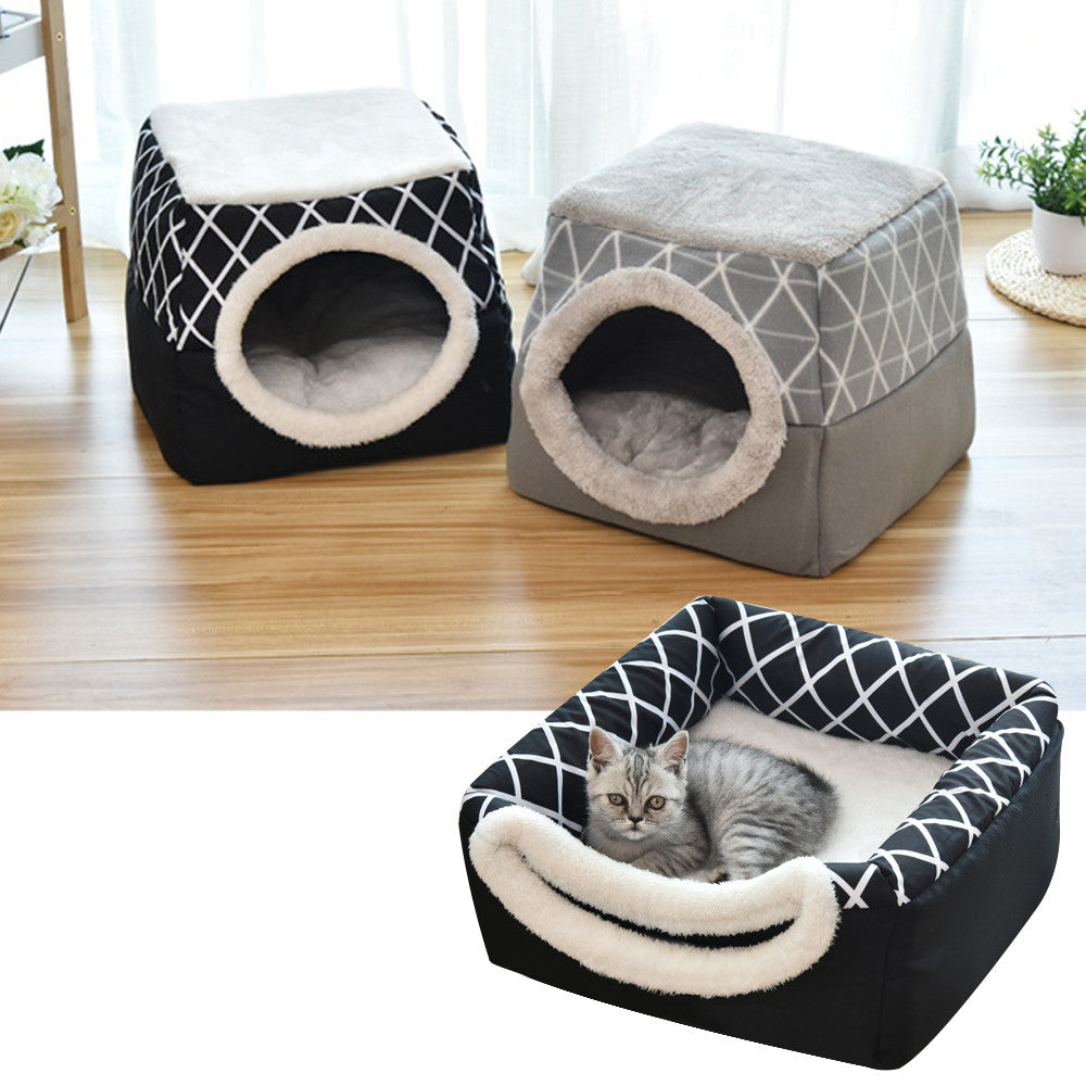 Eronia CozyCube™ 2‑in‑1 Convertible Pet Bed