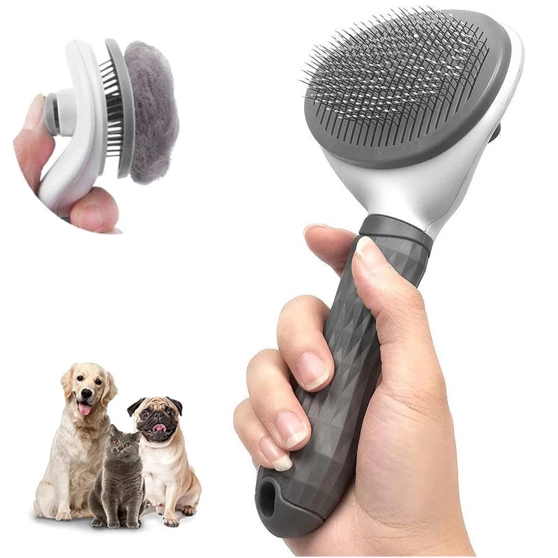 Eronia FurEase™ Self-Cleaning Stainless Steel Pet Brush